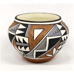 Acoma Polychrome Pottery Jar by Vicki Garcia