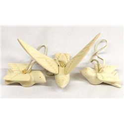Spanish Colonial Carved Aspen Birds by G. Lopez