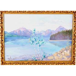Ace Powell (Montana 1912-1978) Glacier Park Oil