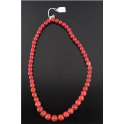 Red Cornaline d'Aleppo Trade Bead Necklace