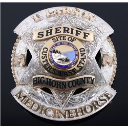 Big Horn County Montana Gold Silver Sheriff Badge