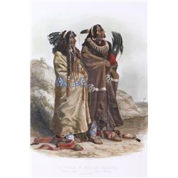 Karl Bodmer Aquatint Engraving Mandans 1839-1843