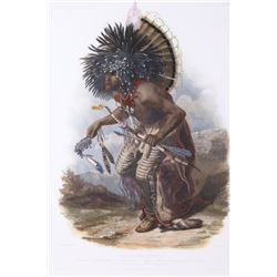 Karl Bodmer Aquatint Engraving Moennitarri 1839-