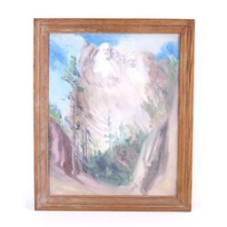 Original Carl Tolpo Mount Rushmore Oil Painting