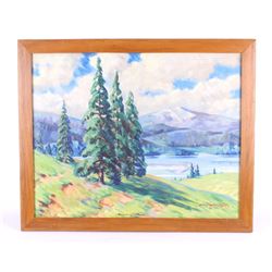 Original C. Tolpo "Whispering Pines" Oil on Canvas