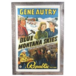 Gene Autry Blue Mountain Skies Poster c. 1939