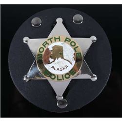 Alaska North Pole Silver and Gold Police Badge