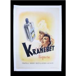 1946 Kranebet Liquore Fratelli Rossi Ad Poster