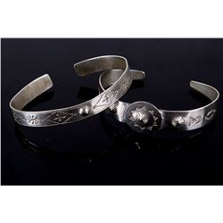 1890 Navajo Fred Harvey Sterling Silver Bracelets