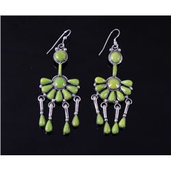 Navajo Sterling Silver & Jade Earrings