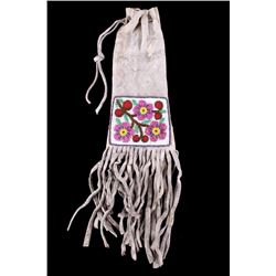 Santee Sioux Beaded Tobacco Pipe Bag c. 1890-1900