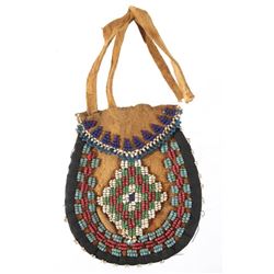 Crow Apsaalooke Beaded Tobacco Pouch 19th Century