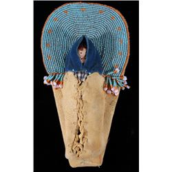 Sioux Beaded Papoose Cradle Board Toay c.1900