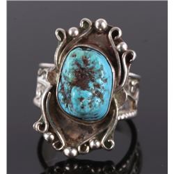 Navajo Sterling & Sleeping Beauty Turquoise Ring