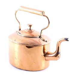 1860 Copper Dovetail Bottom Penn. Gooseneck Pots