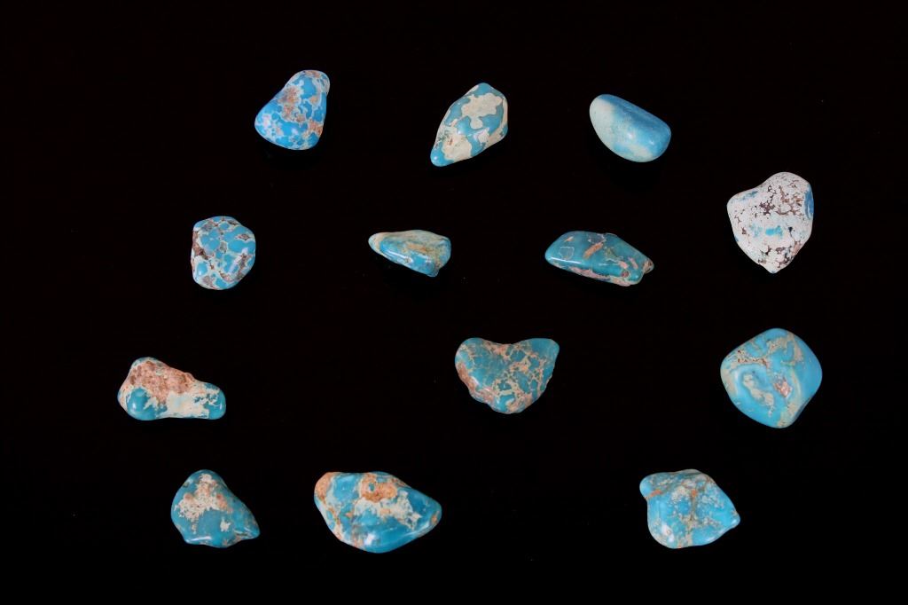 Collection of Uncut Cripple Creek Turquoise