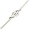 Image 2 : 18K White Gold 5.26 ctw Round Marquise Diamond Textured Box Link Bracelet