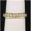 Image 2 : 18k Yellow Gold 0.33 ctw 11 Channel Round Brilliant Cut Diamond Band Ring