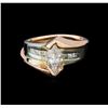 Image 2 : 1.45 ctw Diamond Ring - 14KT White and Rose Gold