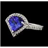 Image 1 : 2.78 ctw Tanzanite and Diamond Ring - 14KT White Gold