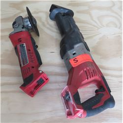 Milwaukee 4/5" Cut Off Grinder & Sawzall Reciprocating Saw