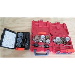 Klein Tools Electricians Hole Saw Kit & 2 Misc Hole Saw Kits w/ Case