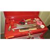 Image 2 : Waterloo Standing Red Metal Rolling Tool Box w/ Multiple Misc Tools