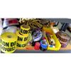 Image 1 : Qty 5 Rolls "Caution" Tape, "Communication" Tape, Misc Colored Tape, etc
