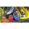 Image 3 : Qty 5 Rolls "Caution" Tape, "Communication" Tape, Misc Colored Tape, etc