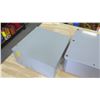 Image 2 : Qty 2 Square Metal Breaker Boxes & Heavy Duty Photovoltaic Safety Switch