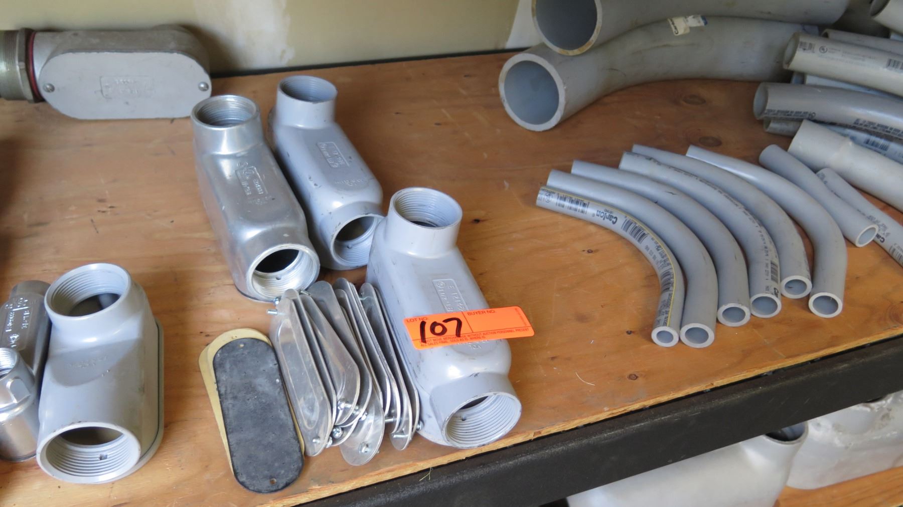 Multiple PVC Conduit, Elbows, Junction Boxes, Connectors, etc