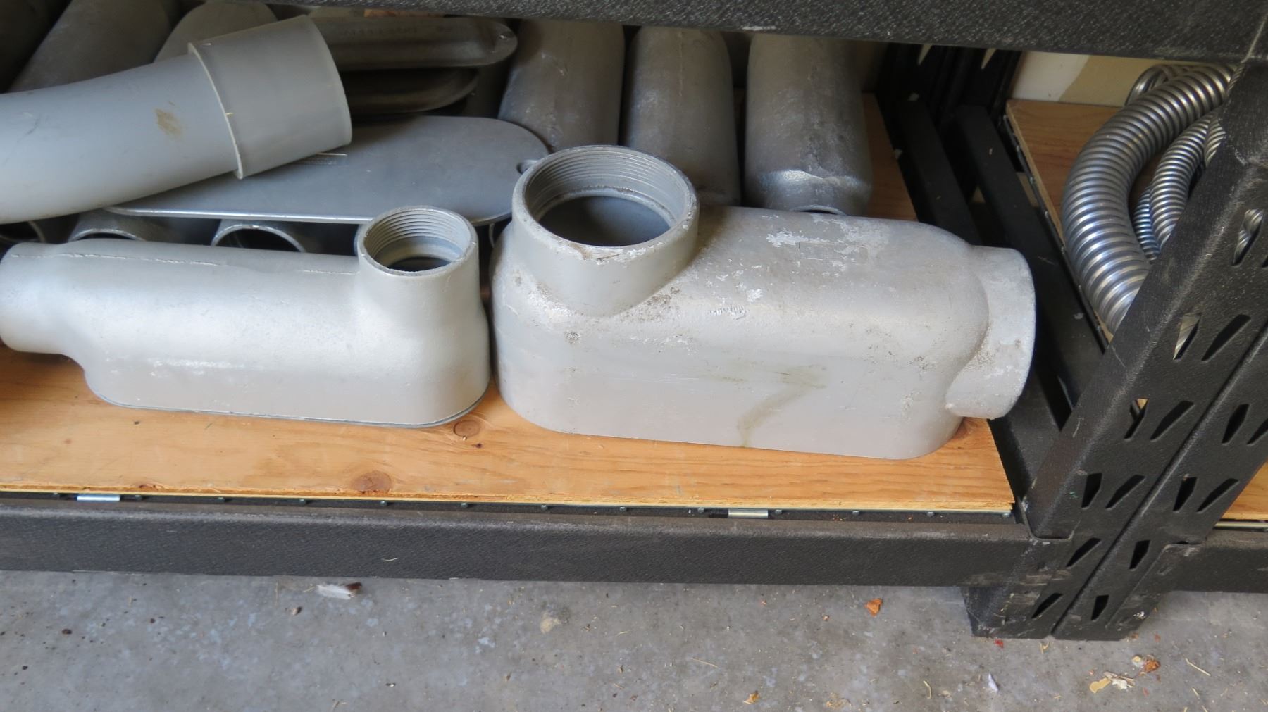 Multiple PVC Conduit, Elbows, Junction Boxes, Connectors, etc