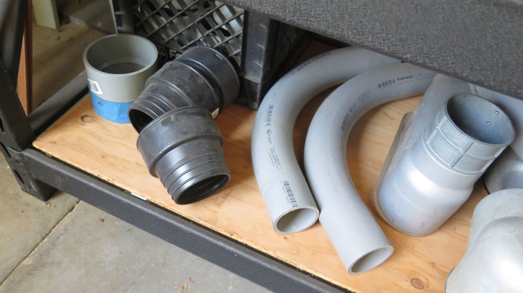 Multiple PVC Conduit, Elbows, Junction Boxes, Connectors, etc