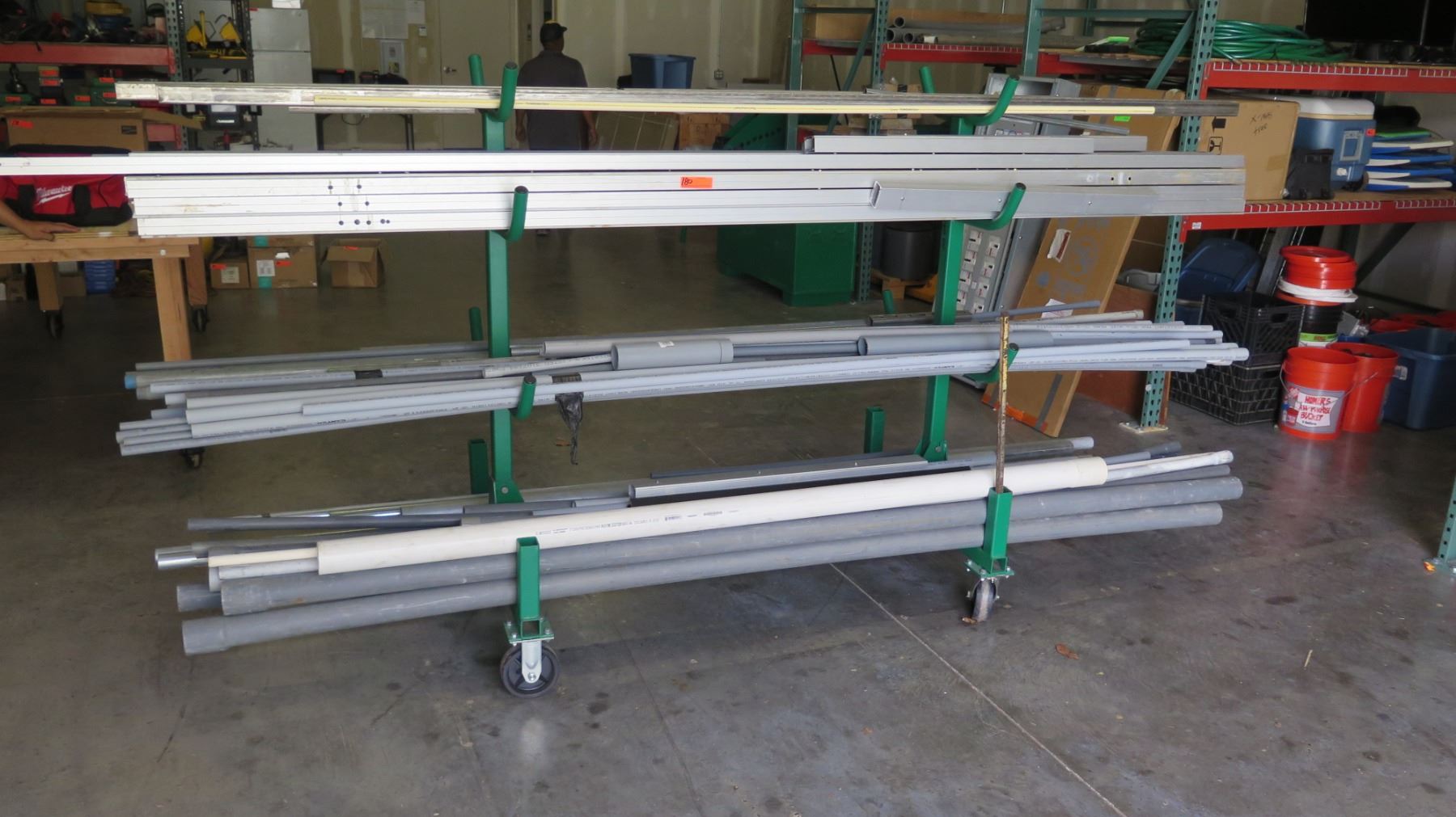Pipe Rack w/ Misc PVC Pipe, Metal Framing, Conduits, etc