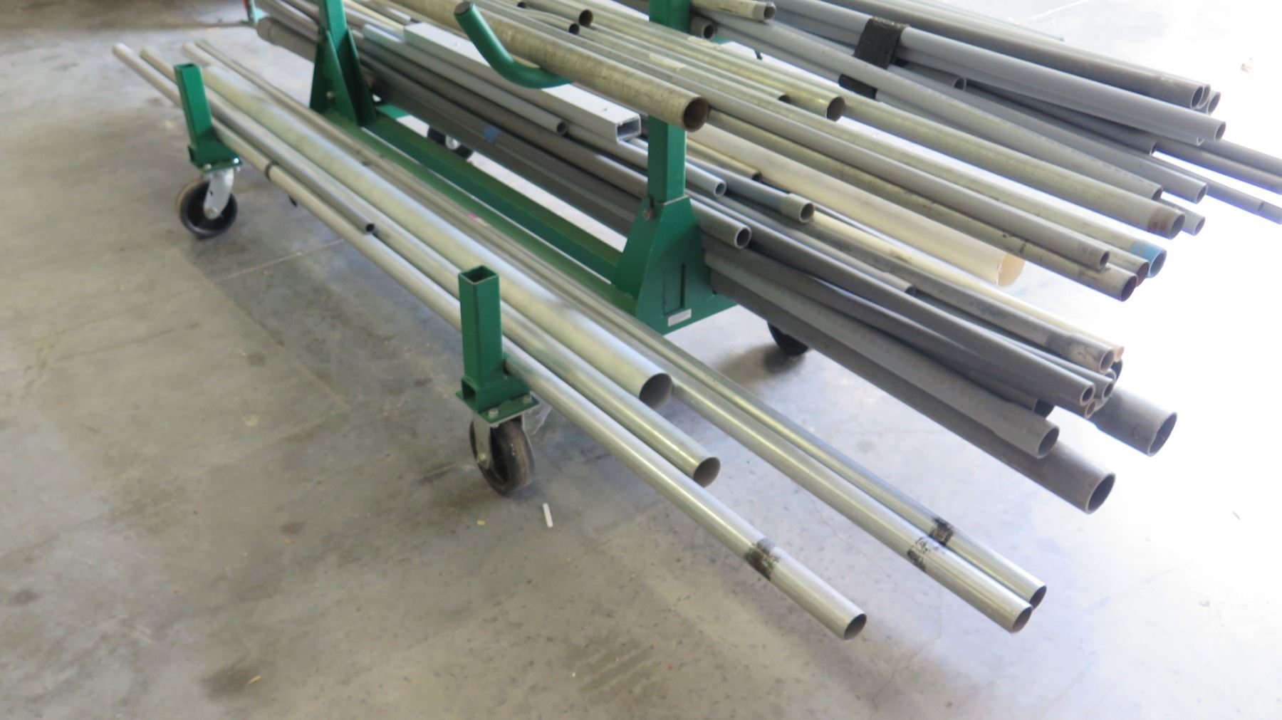 Pipe Rack w/ Misc PVC Pipe, Metal Framing, Conduits, etc