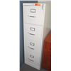 Image 1 : Vertical Beige Metal 4 Drawer Filing Cabinet w/ Lock & Key