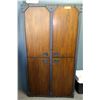 Image 1 : Modern Metal & Wood 4-Door 6-Shelf Office Cabinet