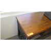 Image 3 : Modern Metal & Wood Table w/ Drawer & Undershelf