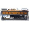 Image 1 : Modern Metal & Wood Console Table 3 Drawers & Undershelf