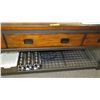 Image 3 : Modern Metal & Wood Console Table 3 Drawers & Undershelf