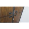 Image 2 : Modern Metal & Wood 4-Door 6-Shelf Cabinet w/ Lock & Key