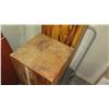 Image 2 : Qty 2 Solid Natural Wood Display Pedestals (Black Cart Included)
