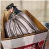 Image 3 : SNOW SHOVELS, HARD HAT, TOOL BAG, AND HALOGEN TOWER HEATER