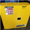 Image 2 : YELLOW METAL SHOP CABINET JUSTRITE W/ KEYS
