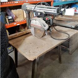 COMMERCIAL 12" RADIAL ARM SAW - WORKING