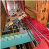 Image 2 : CLOTHES HAMPER, MIRROR, MINI IRONING BOARD, AND HANGERS