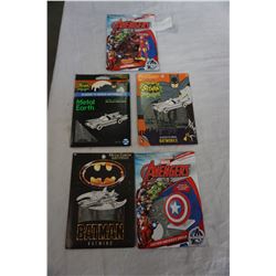 AVENGERS AND BATMAN METAL EARTH 3D METAL MODEL KITS