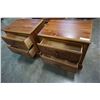 Image 2 : PAIR OF 2 DRAWER CARVED DRAWER NIGHT STANDS
