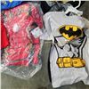 Image 2 : 6 NEW KIDS SUPER HERO COSTUME SHIRT AND MASK - SUPERMAN, FLASH, VISON, HULK, BATMAN