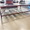 Image 2 : INDUSTRIAL MODERN 2 TIER GLASS TOP COFFEE TABLE